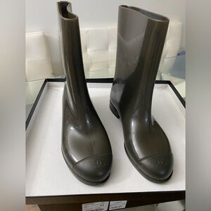 Chanel rain boots